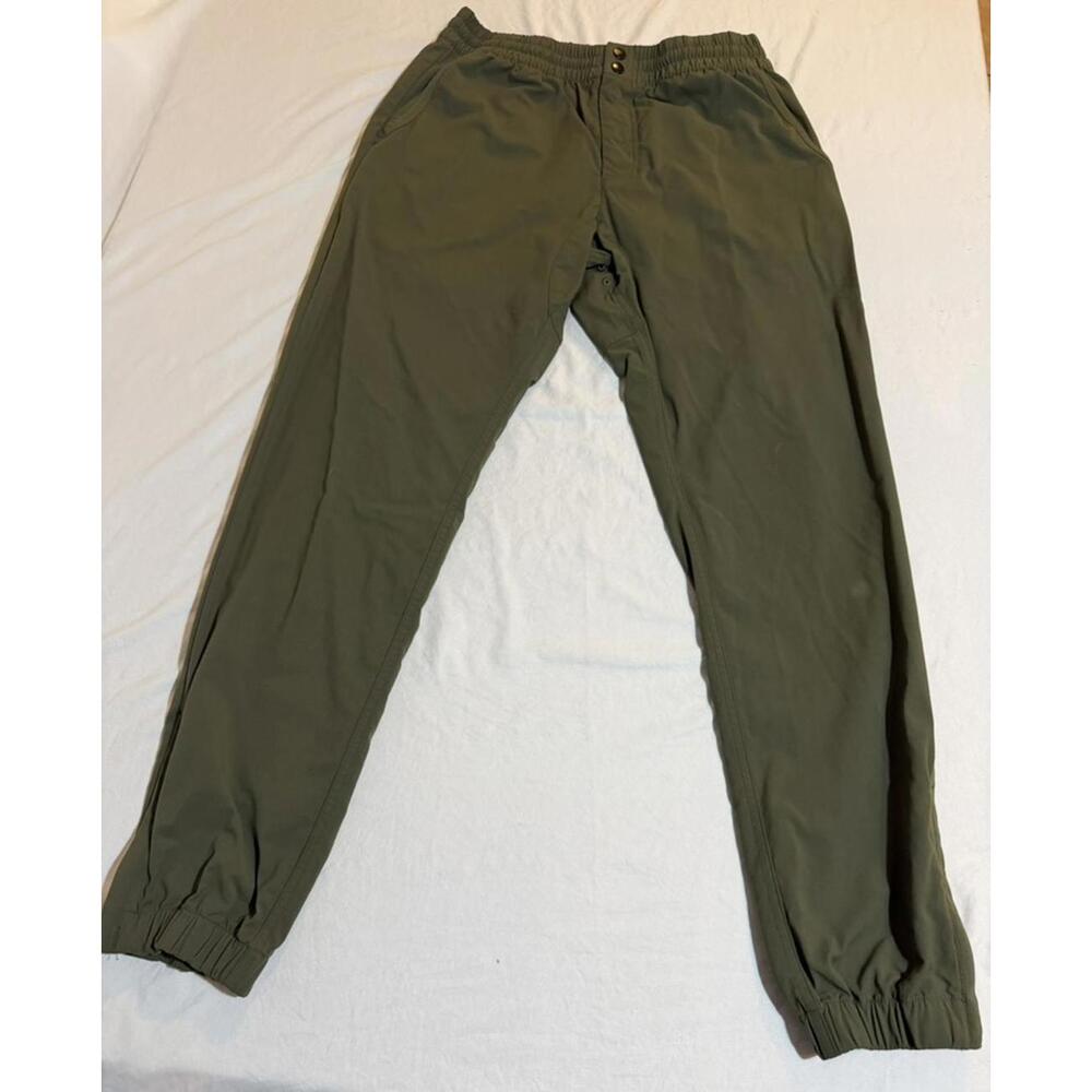 Nike Mens Olive Green Button‎ Zipper Fly Joggers Size Large